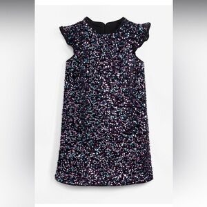 Sparkle Sequin Girls Dress - Black, Blue, Pink & Purple